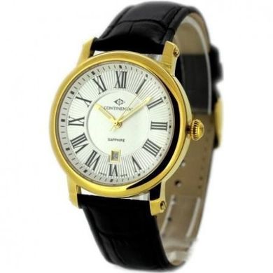 Часы наручные мужские Continental 24090-GD254710 кварцевые, с индикатором заряда, цвет желтого золота