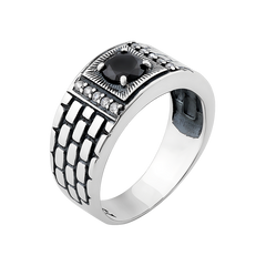 Мужское кольцо из серебра 21