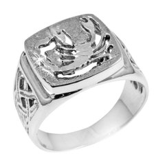 Мужское кольцо из серебра Скорпион 17.5