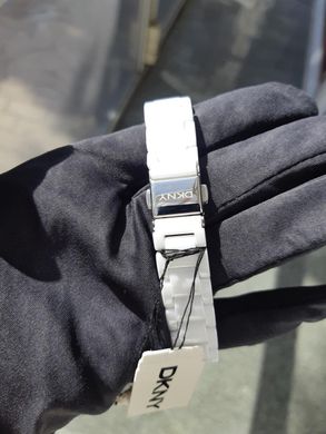 Часы наручные женские DKNY NY4886 кварцевые, белые, керамический ремешок, США УЦЕНКА