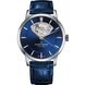 Часы наручные мужские Claude Bernard 85017 3 BUIN3, механика/автоподзавод, открытое сердце, синий ремень 1