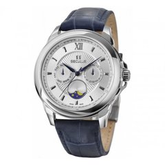 Часы наручные мужские Seculus 1004G-4-706, white, ss, blue leather