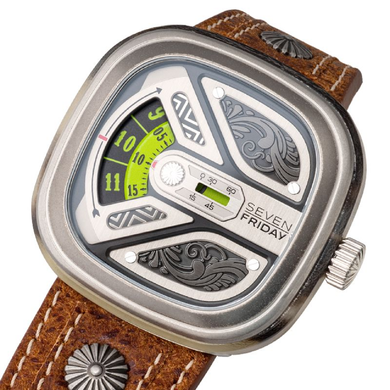 Часы наручные мужские SEVENFRIDAY SF-M1B/02, автоподзавод, Швейцария (модель `El Charro` в мексиканском стиле)