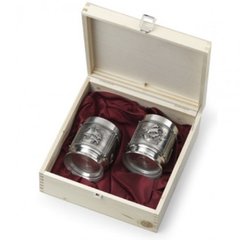 Набор из 2-х стаканов для виски 10512 Artina 2 Whisky Cups "La Paloma" 9.5 cm in wooden box