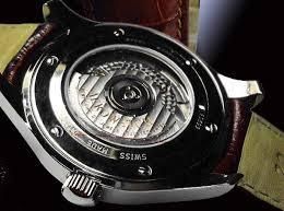 Часы наручные мужские Aerowatch 66909 AA03, механика с автоподзаводом, коричневый кожаный ремешок