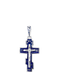 Крестик серебряный с эмалью 1