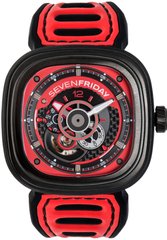 Часы наручные мужские SEVENFRIDAY SF-P3B/06 с автоподзаводом, Швейцария (модель "Красная гоночная команда")