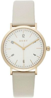 Часы наручные женские DKNY NY2507 кварцевые на сером ремешке из кожи, США