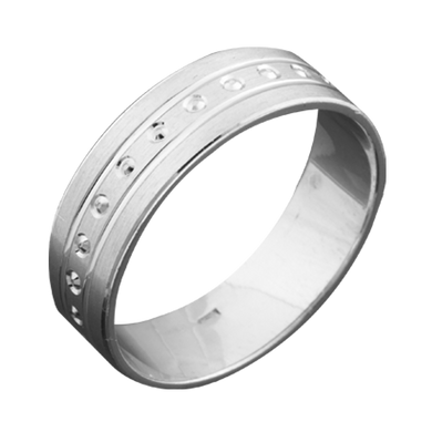 Серебряное обручальное кольцо 20