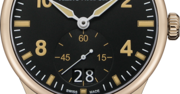 Часы наручные мужские Aerowatch 39982 RO09 кварцевые, покрытие PVD, большая дата и малая секундная стрелка