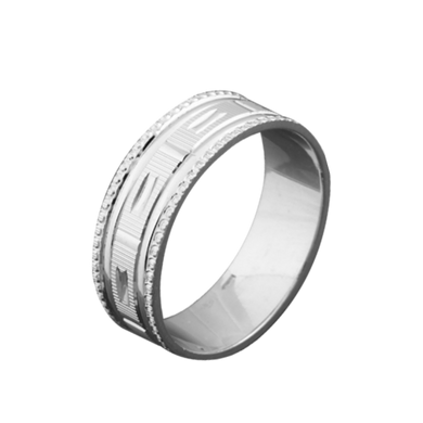 Серебряное обручальное кольцо 18
