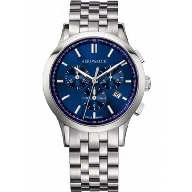 Часы наручные мужские Aerowatch 83966 AA06M, кварцевый хронограф на стальном браслете
