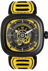 Часы наручные мужские SEVENFRIDAY SF-P3B/03, автоподзавод, Швейцария (модель "Желтая гоночная команда")