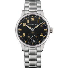Годинники наручні чоловічі Aerowatch 39982 AA09M кварцові на браслеті, з великою датою і малої секундною