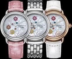 Часы наручные женские Aerowatch 44960 AA15M кварцевые на стальном браслете, перламутровый циферблат в цветах
