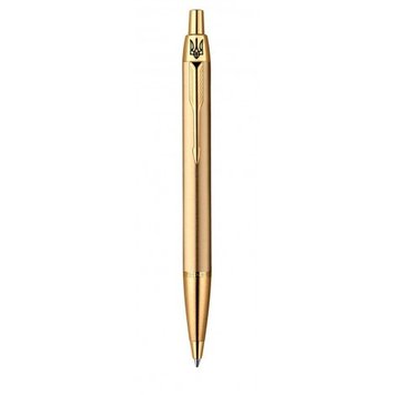 Кулькова ручка Parker IM Brushed Metal Gold GT BP Тризуб 20 332G_TR