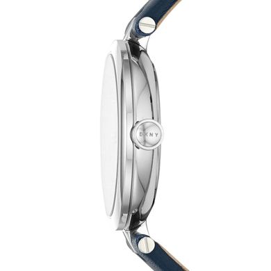 Часы наручные женские DKNY NY2814 кварцевые, сталь, синий ремешок из кожи, США