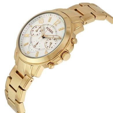 Часы наручные женские FOSSIL ES4037 кварцевые, на браслете, цвет желтого золота, США