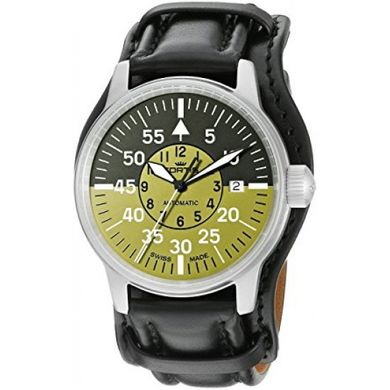 Швейцарские часы наручные мужские FORTIS 595.11.16 L.01 на кожаном ремешке, механика с автоподзаводом