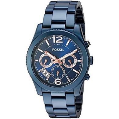 Часы наручные женские FOSSIL ES4093 кварцевые, на браслете, синие, США