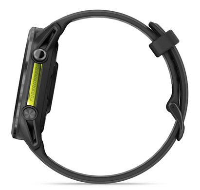 Смарт-годинник Garmin Forerunner 970 з вуглецево-сірим титановим безелем DLC, чорним корпусом і чорним ремінцем