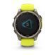 Смарт-годинник Garmin Fenix 8 &ndash; 47 мм, Solar Sapphire, титан з яскраво-жовтим/графітовим силіконовим ремінцем