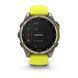 Смарт-годинник Garmin Fenix 8 &ndash; 47 мм, Solar Sapphire, титан з яскраво-жовтим/графітовим силіконовим ремінцем