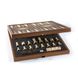 STP36E Manopoulos Backgammon & Chess Olive branch design in Walnut replica wood case 41x41cm 4