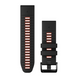 Ремешок Garmin QuickFit 26 для часов Fenix 5X/6X/7X, Epix 2 Pro 51 мм, Tactix, Quatix, Foretrex, Descent черный/красный