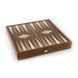 STP36E Manopoulos Backgammon & Chess Olive branch design in Walnut replica wood case 41x41cm 6