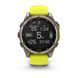 Смарт-годинник Garmin Fenix 8 &ndash; 47 мм, Solar Sapphire, титан з яскраво-жовтим/графітовим силіконовим ремінцем