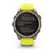 Смарт-годинник Garmin Fenix 8 &ndash; 47 мм, Solar Sapphire, титан з яскраво-жовтим/графітовим силіконовим ремінцем