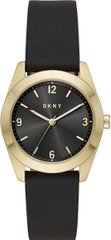 Часы наручные женские DKNY NY2876 кварцевые, черные, ремешок из кожи, США