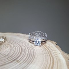 Серебряное кольцо двойное 16.5