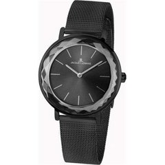 Часы наручные женские Jacques Lemans 1-2054G кварцевые, "миланский" браслет, черные, Австрия