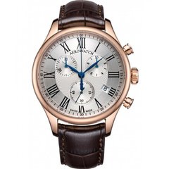 Часы-хронограф наручные мужские Aerowatch 79986 RO01 кварцевые, с покрытием PVD (цвет розового золота)