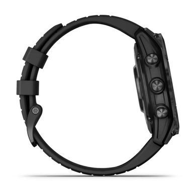 Смарт-годинник Garmin Fenix 7 Pro (без Wi-Fi) - Solar Edition - сланцево-сірий з чорним ремінцем