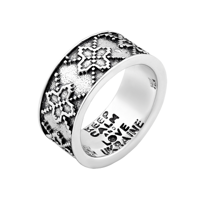 Серебряное кольцо Орнамент