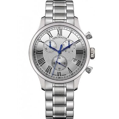 Часы наручные мужские Aerowatch 79986 AA01M, кварцевый хронограф на стальном браслете