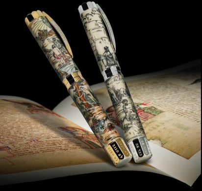 Ручка пір'яна Visconti 15652A20M Christian Bible Vermeil F. Pen 18KT M