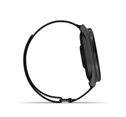 Смарт-годинник Garmin Approach S50 з алюмінієвим безелем сланцевого кольору та чорним нейлоновим ремінцем ComfortFit