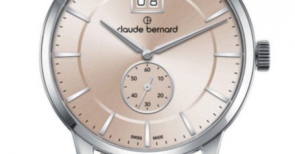 Часы наручные Claude Bernard 64005 3 AIN3, кварц, малая секундная стрелка, ремешок цвета крепкого кофе