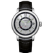 Часы наручные мужские Aerowatch 44937 AA09 кварцевые, с датой и GMT, черный кожаный ремешок 1