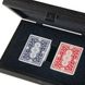CDE10 Manopoulos Plastic coated playing cards in Dark Grey colour Leatherette wooden case 3