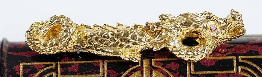Ручка пір'яна Visconti 26016A20M The Fortune Dragon vermeil FP M l.e.