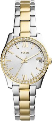 Часы наручные женские FOSSIL ES4319 кварцевые, с фианитами, цвет желтого золота, США