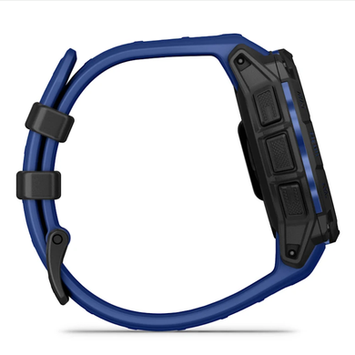 Смарт-часы Garmin Instinct 3 (45 мм) AMOLED черные с сине-черным ремешком