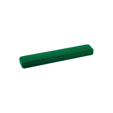 Футляр для ювелірних прикрас довгий зелений оксамит