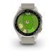 Смарт-годинник Garmin Approach S50 з алюмінієвим безелем кольору кремового золота з нейлоновим ремінцем ComfortFit кольору слонової кістки