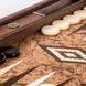 BJJ1Manopoulos Handmade Inlaid Backgammon Walnut burl with Wenge & Oak points - Side Racks 4
